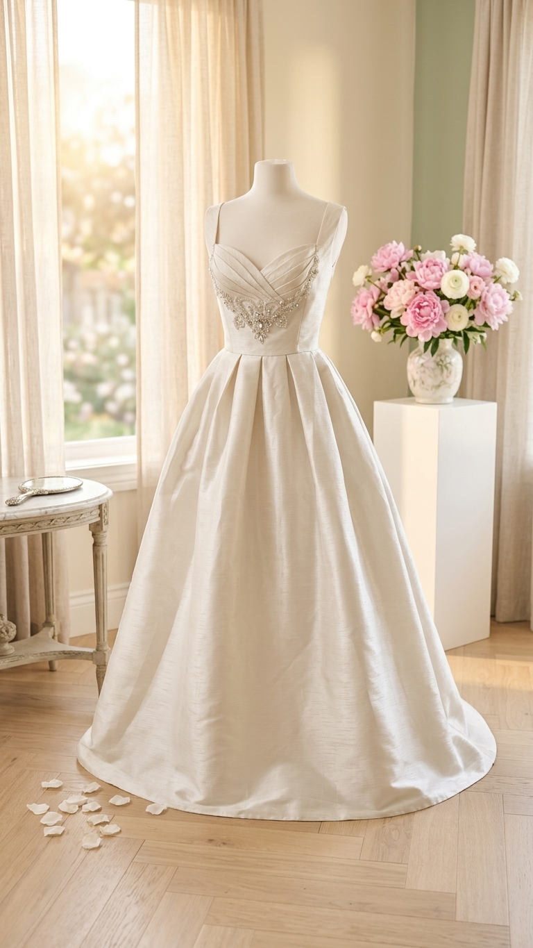 shantung bridesmaid dress Livia