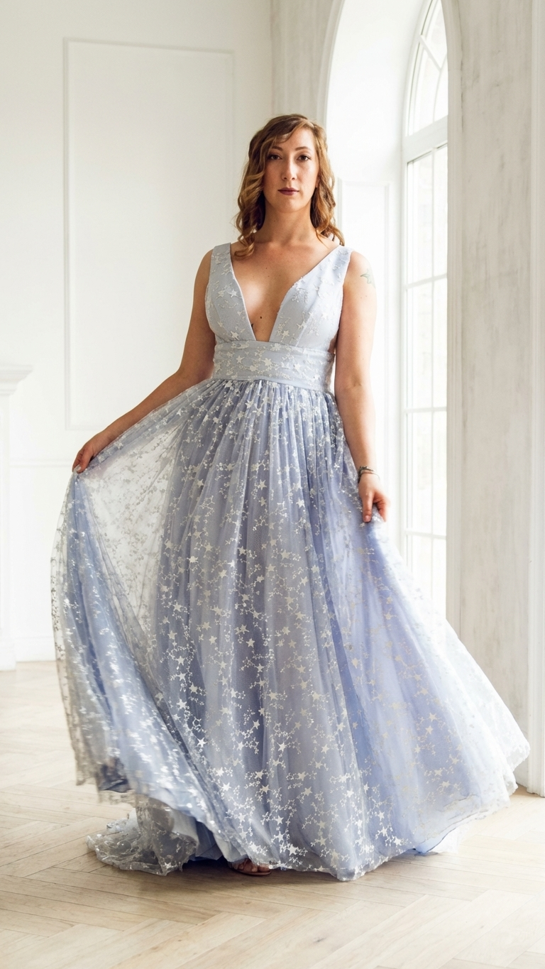 sachin and babi light blue dress Elegant Occasion Dresses & Celestial Formal Gowns – HAREM's Brides main image 0