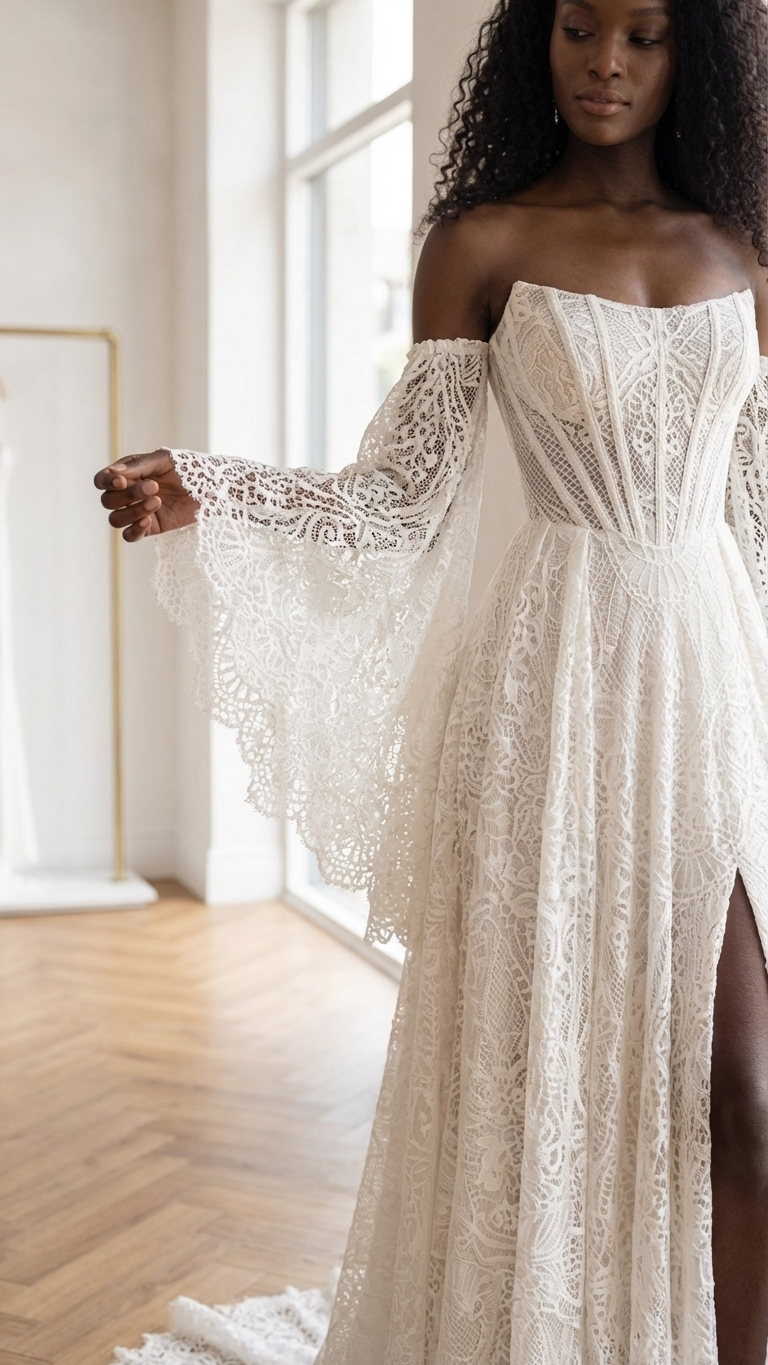 Marbella Boho Lace Wedding Dress