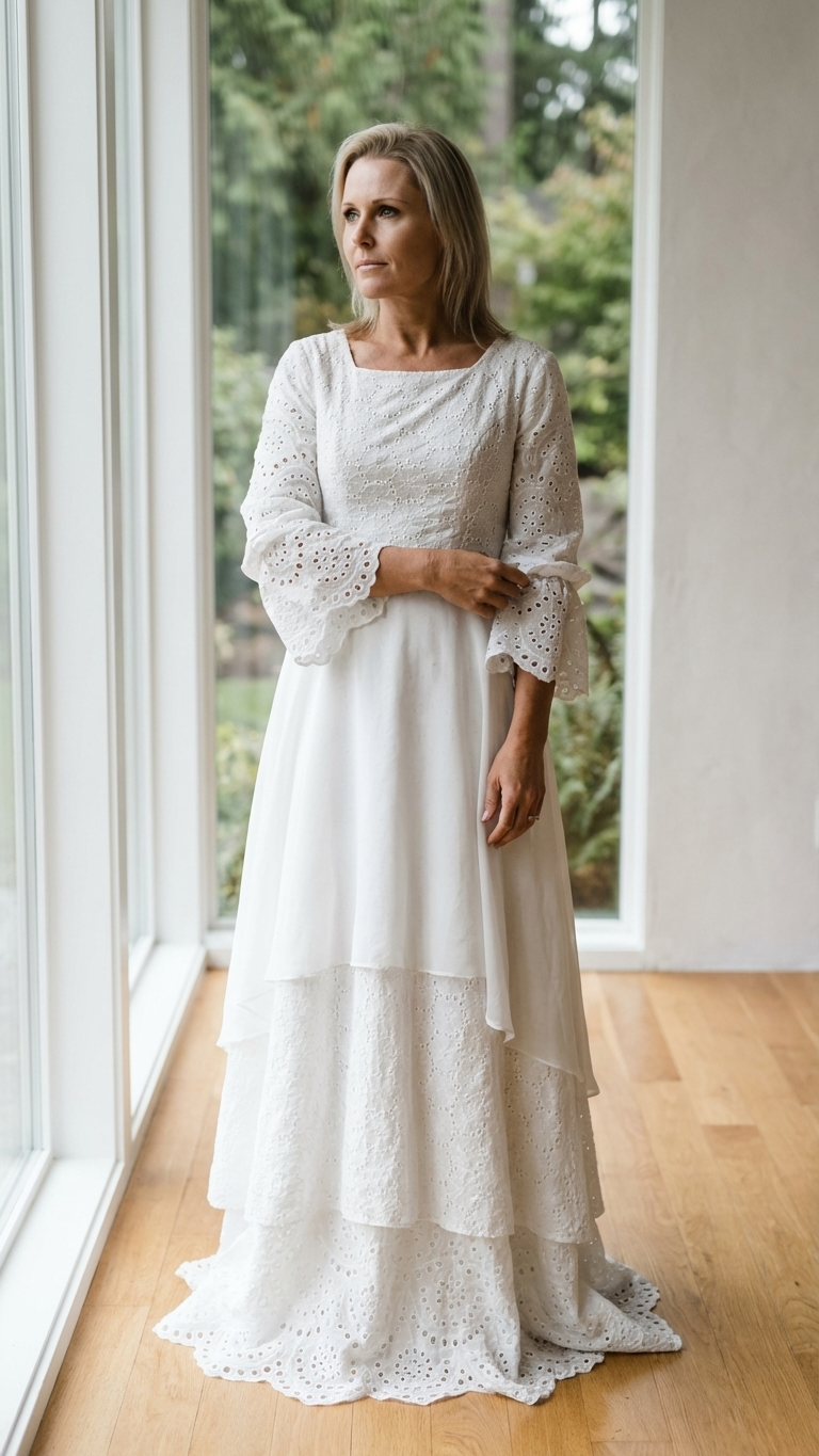 boho modest wedding dress Timeless Charm Vintage Lace boho elf outfit Made of soft transparent Navy Mermaid Sweetheart Bridesmaid Width:Medium (M)