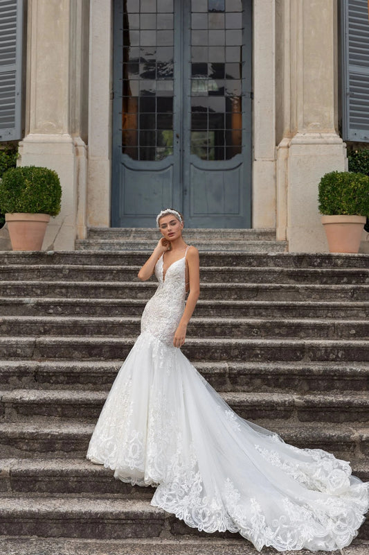 Fit & Flare Mermaid Trumpet Wedding Dresses | Sculptural Bridal Gowns A & M Enterprises Bridal Fit & Flare Mermaid Trumpet Wedding Dresses | Sculptural Bridal Gowns A & M Enterprises Bridal