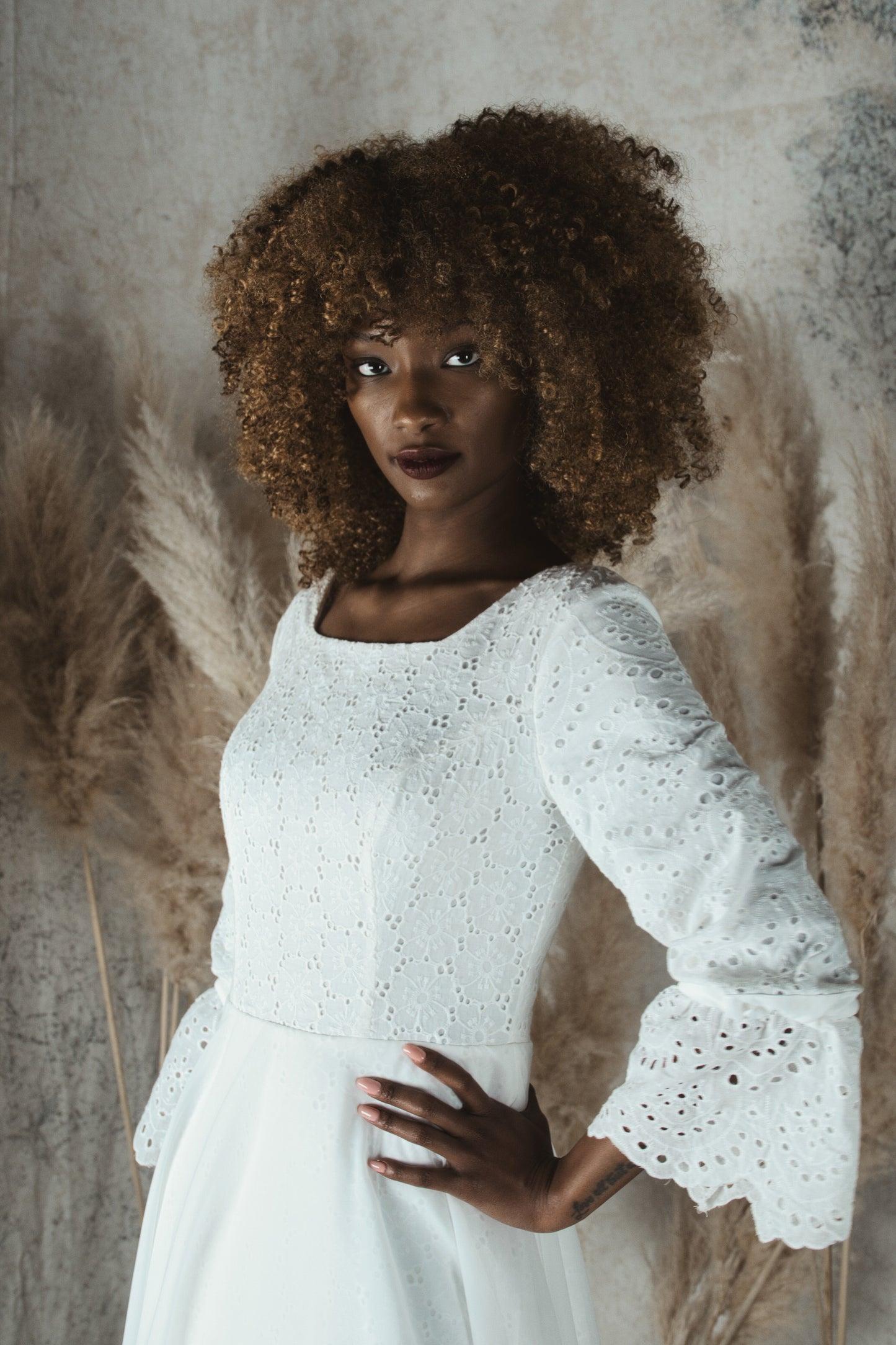 cottagecore wedding dress long sleeve lace