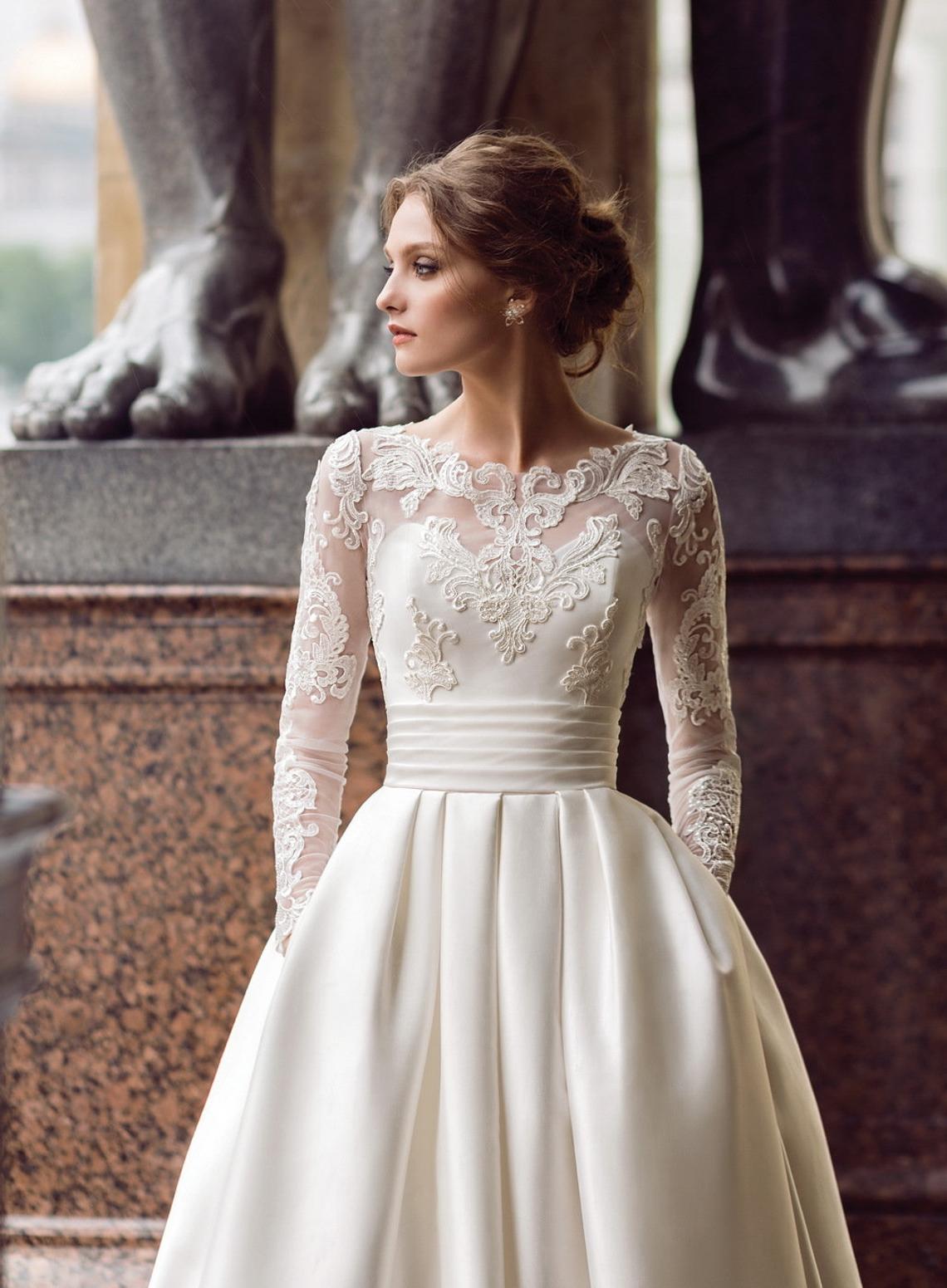 Modest wedding gowns with sleeves hotsell