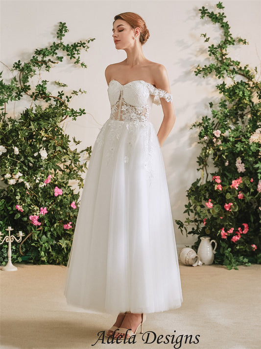 AnkleLength Wedding Dresses A & M Enterprises Bridal AnkleLength Wedding Dresses A & M Enterprises Bridal