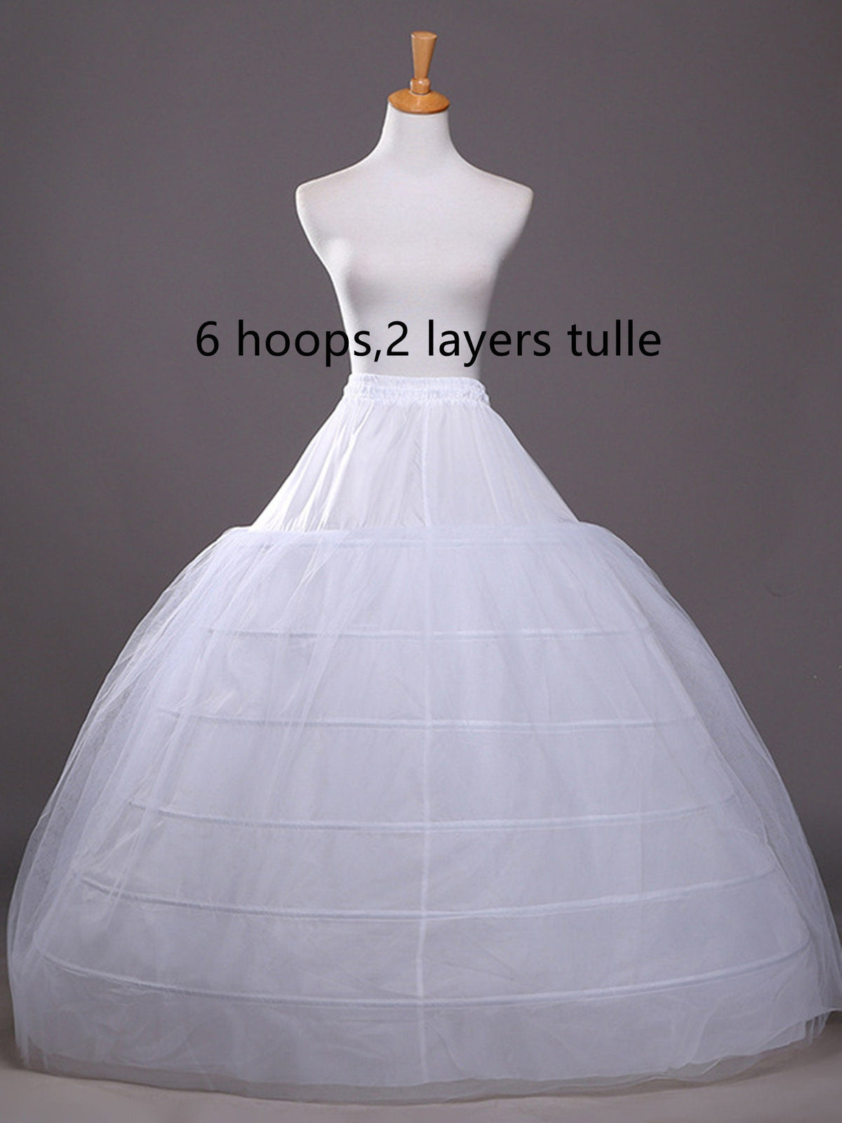 6 hoop Petticoat Slip Ball Gown Full Skirt