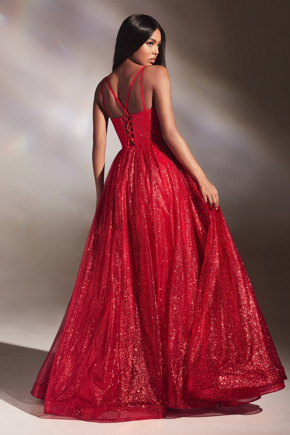 red sequin plus size prom dresses Plus Size Red Halter A-Line Tulle Side Slit Prom Dress with Beads