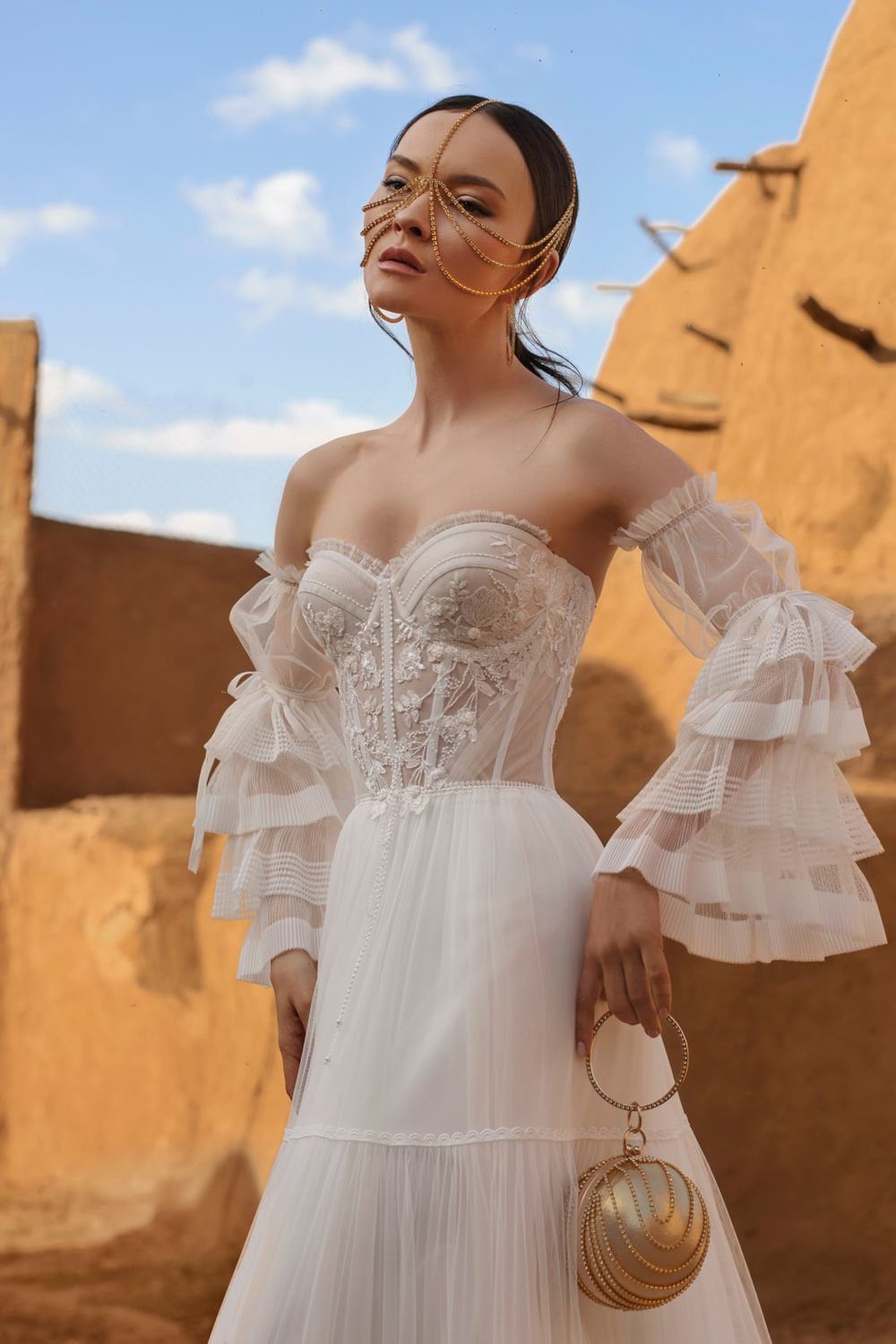 Romantic Modern Style Sweetheart Neckline Bustier Aline Wedding Dress Bridal Gown Sleeveless Detachable Long Sleeves Backless Corset Back