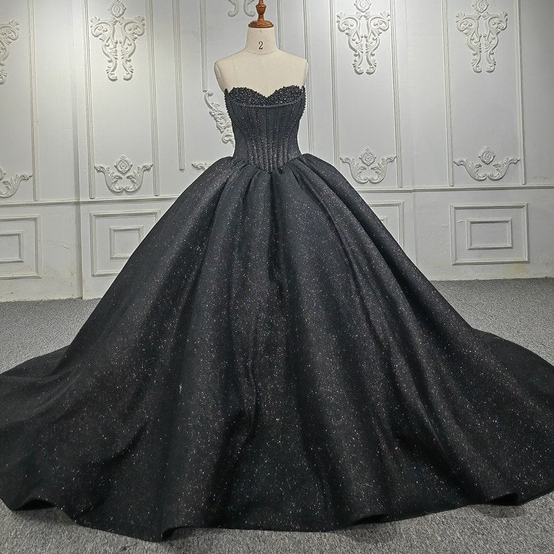 Sweetheart Sparkle Black Silver – A & M Enterprises Bridal