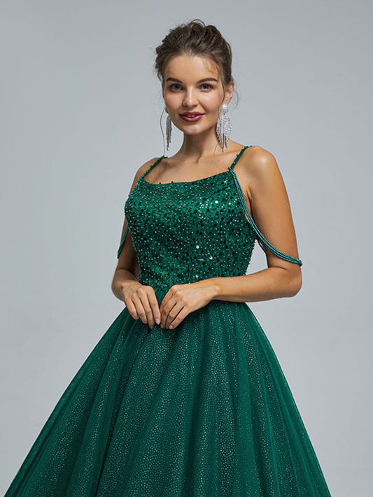 Emerald Green Classic Custom Sleeveless Sequin Top ALine Wedding Dress Bridal Gown Floor Length Open Corset Back Off the Shoulder Beads