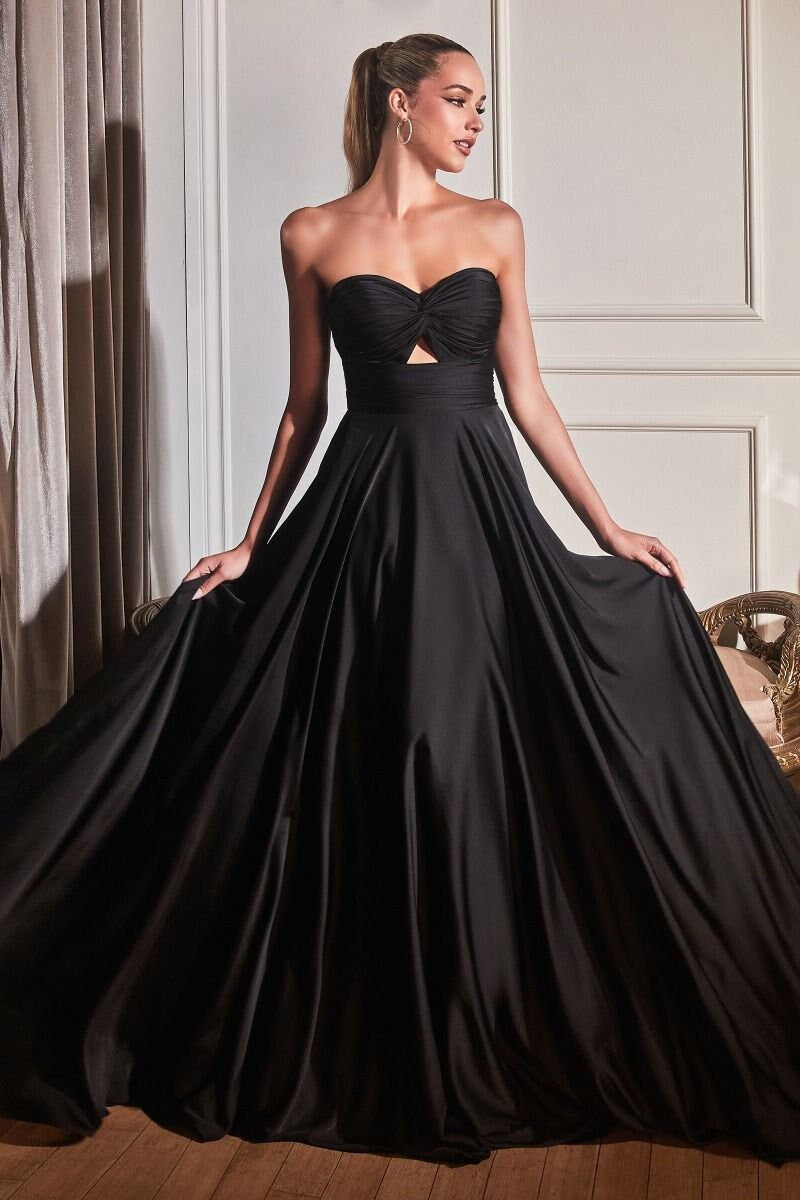 Modern Ball Gown Tulle Plunging Neckline Straps Sleeveless Formal Dress  with Appliques - June Bridals