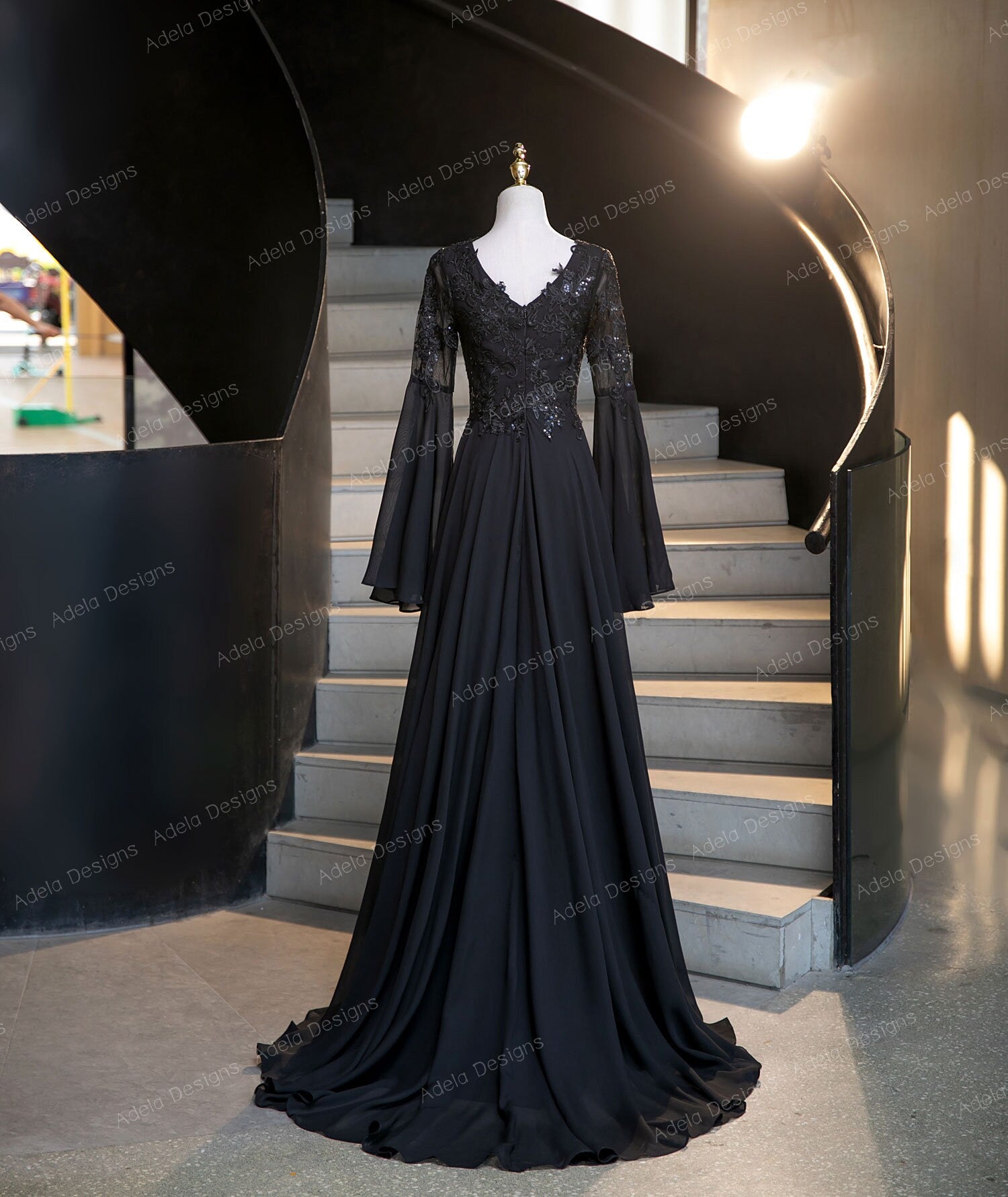 Octavia Black Lace Bell-Sleeve Wedding Dress Octavia Black Lace Bell-Sleeve Wedding Dress