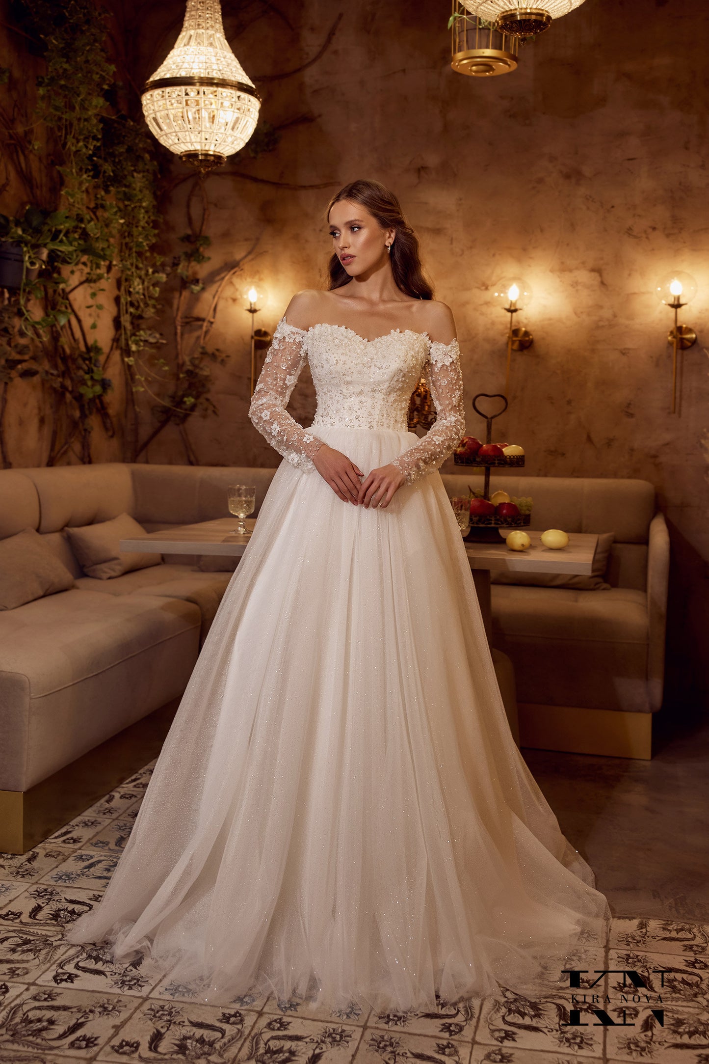 Aline Sparkle Wedding Dress Bridal Gown Sweetheart Neckline Sleeveless Strapless Detachable Off the Shoulder Sleeves Lace Bodice Corset Back