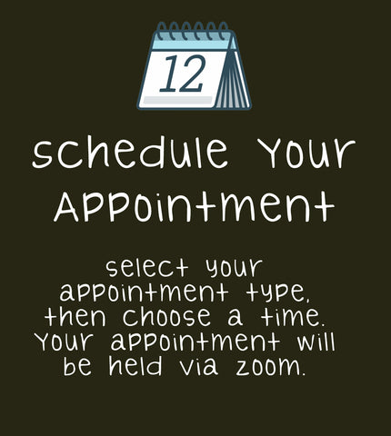 Virtual Bridal Appointments (appointment options listed in description below)